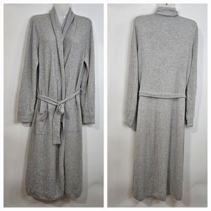 Maggie by Magaschoni 100% Cashmere Robe Grey Luxurious Soft Comfy